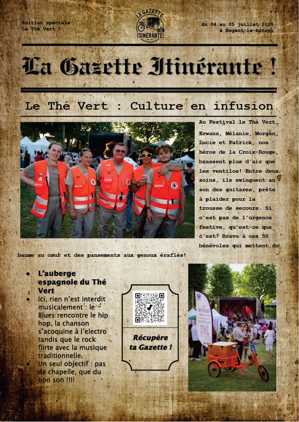 exemple de Gazette imprimée sur place durant l'animation Gazette Itinérante